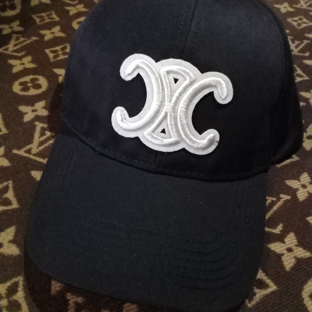 Black Baseball Cap with White Logo